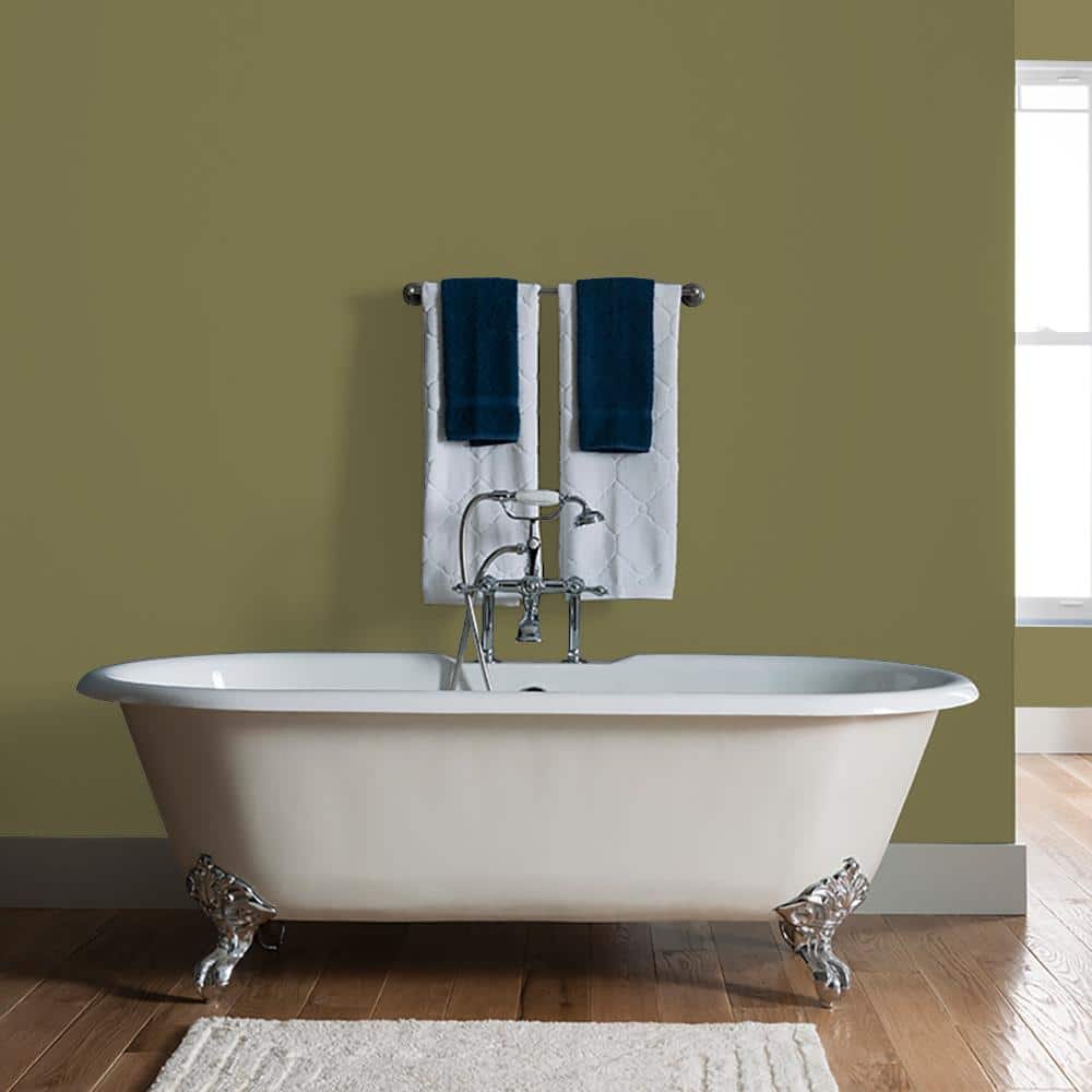 Glidden 8 oz. PPG1113-6 Green Briar Satin Interior Paint Sample (4)