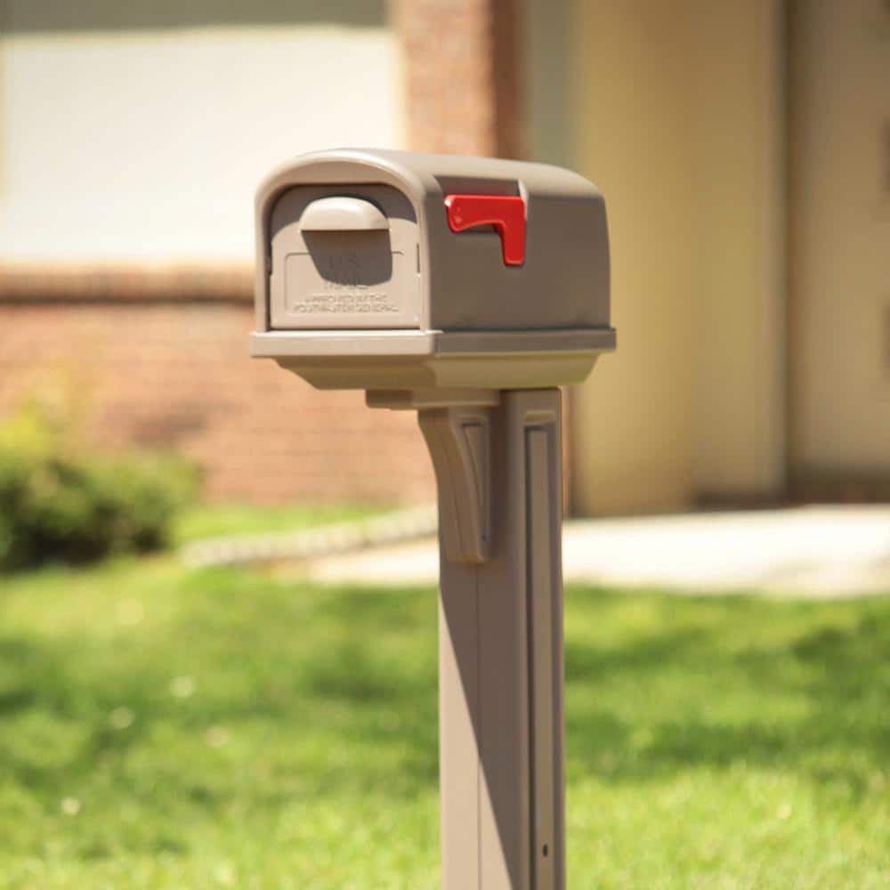 Architectural Mailboxes Classic Medium, Plastic, All-in-One Mailbox and Post Combo (2)