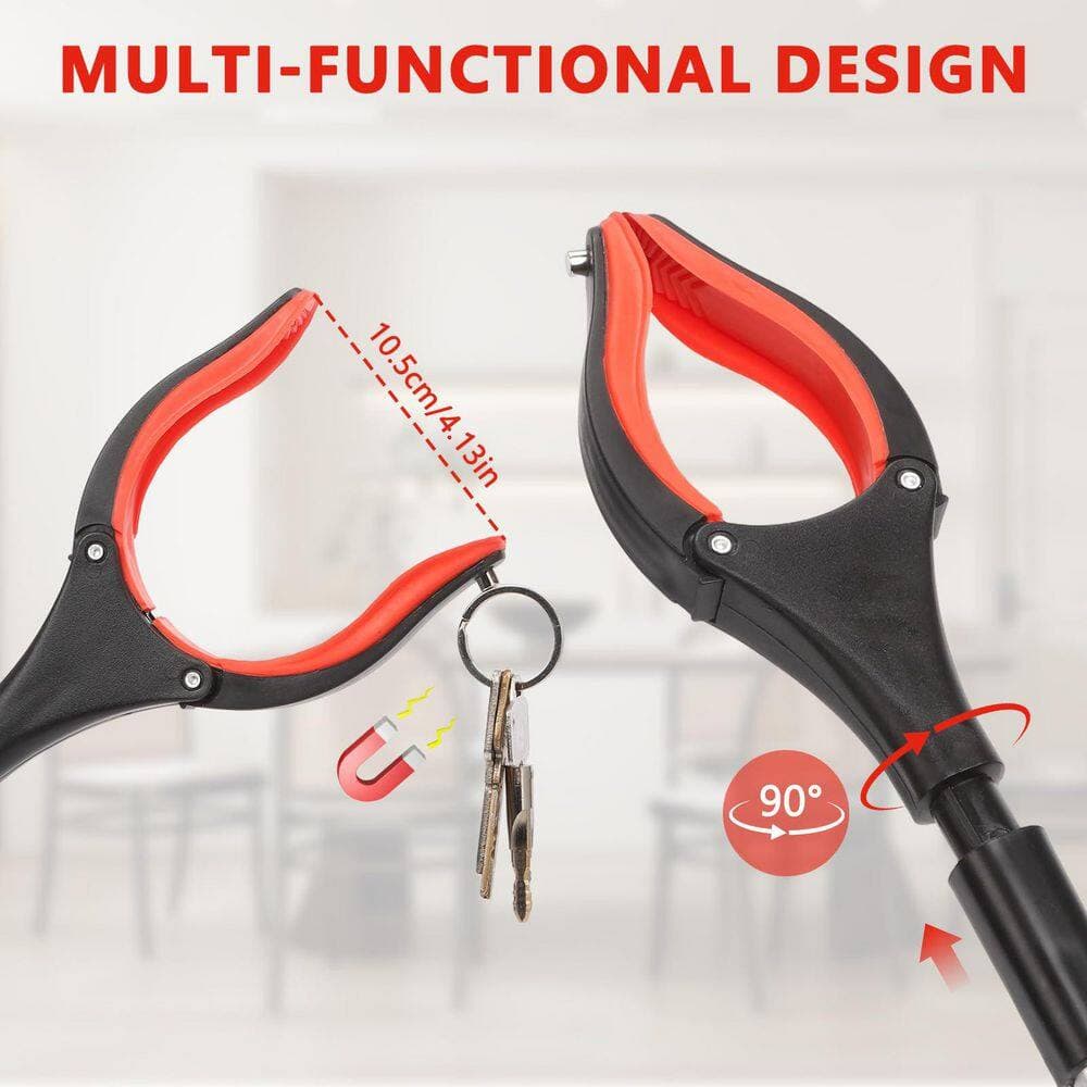 Misopily 36 in. Grabber Reacher Tool 2 Pack Heavy Duty Folding Pickup Tool with Magnet and Rotating Jaw for Seniors (2)