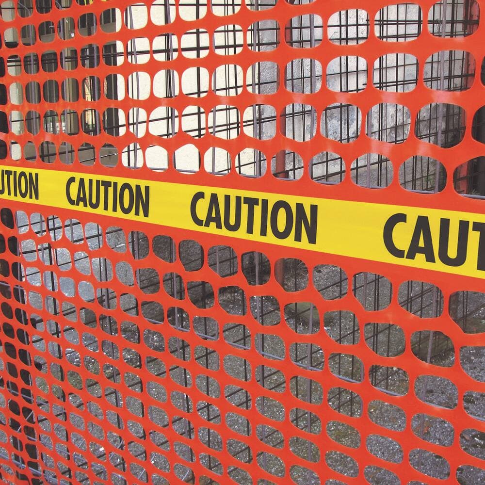 Tenax 4 ft. x 100 ft. Guardian Barricade Plastic Caution Tape Barrier Safety Fence Orange (3)