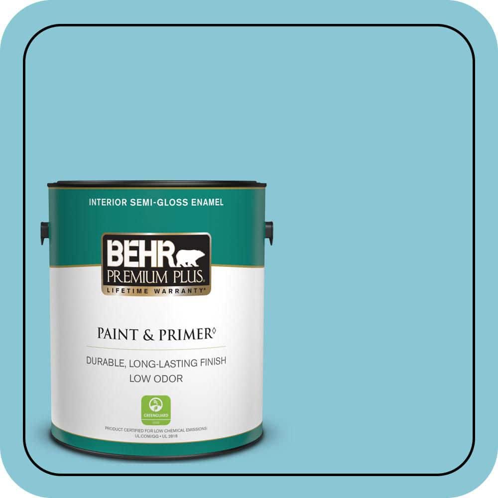 BEHR PREMIUM PLUS 1 gal. #530D-4 Maiden Voyage Semi-Gloss Enamel Low Odor Interior Paint & Primer