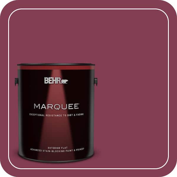 BEHR MARQUEE 1 gal. #S-H-100 Exotic Flowers Flat Exterior Paint & Primer (2)