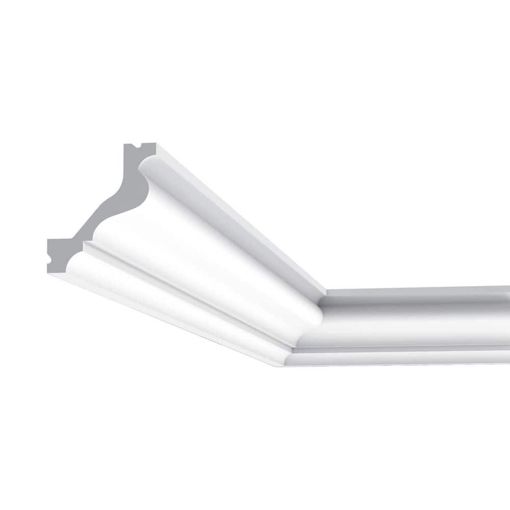 ORAC DECOR 2-1/4 in. x 2-1/2 in. x 78-3/4 in. Primed White Plain Polyurethane Crown Moulding (12-Pack) (1)