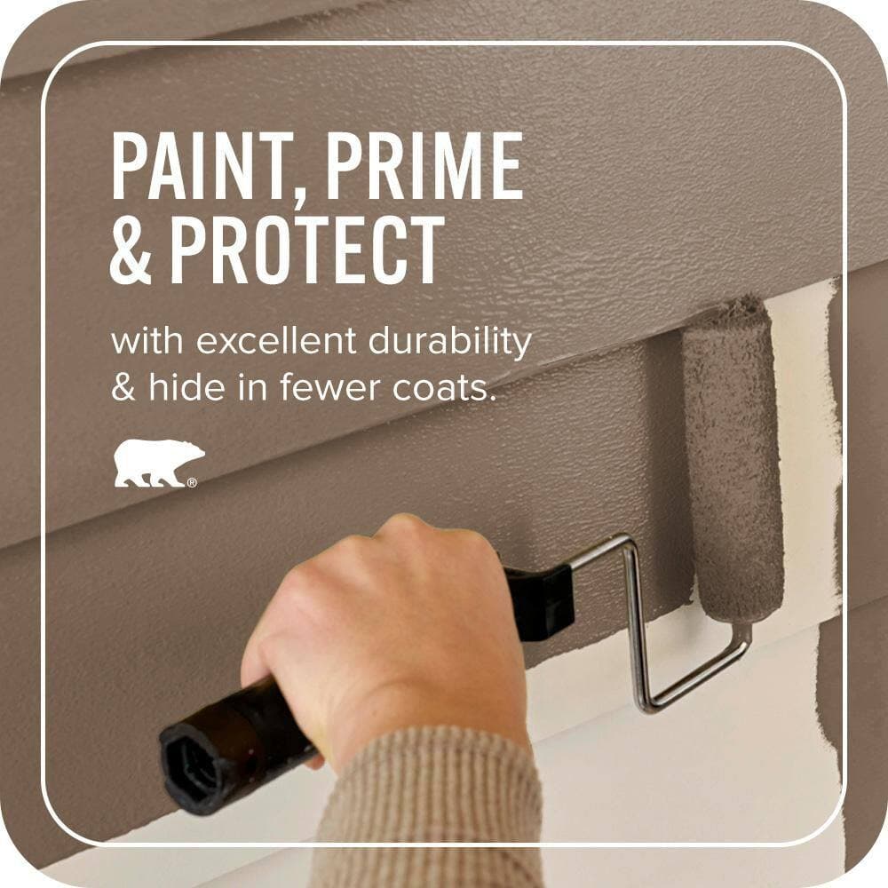 BEHR ULTRA 1 qt. #N260-7 Folk Guitar Satin Enamel Exterior Paint & Primer (3)