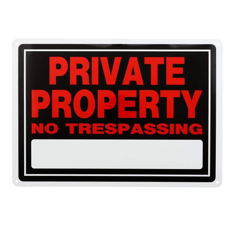 Everbilt 10 in. x 14 in. Aluminum Private Property Sign