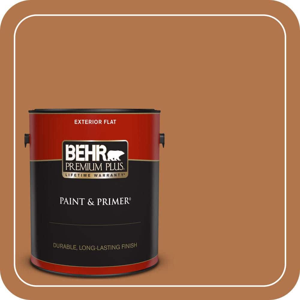 BEHR PREMIUM PLUS 1 gal. #PMD-41 Copper Mine Flat Exterior Paint & Primer