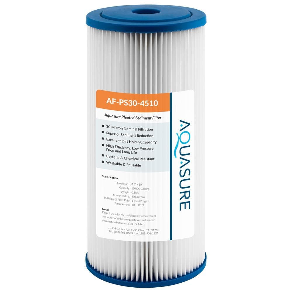 Unbranded Fortitude 10 in. 30 Micron Pleated Sediment Whole House Water Filter (1)