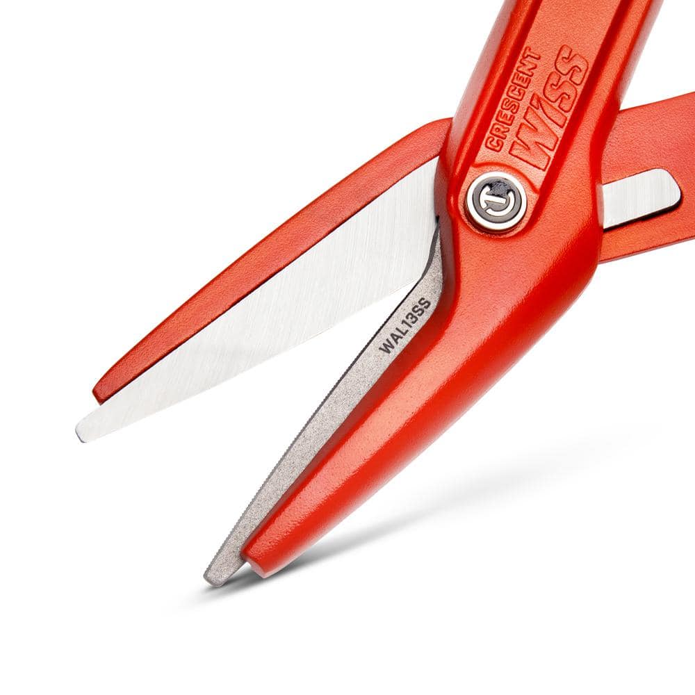 Crescent 12 in. Aluminum Serrated Blade Tinner Snips with Dipped Grips (2)