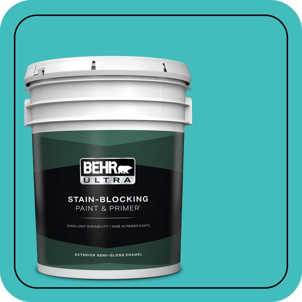 BEHR ULTRA 5 gal. #P460-4 Lagoon Rock Semi-Gloss Enamel Exterior Paint & Primer