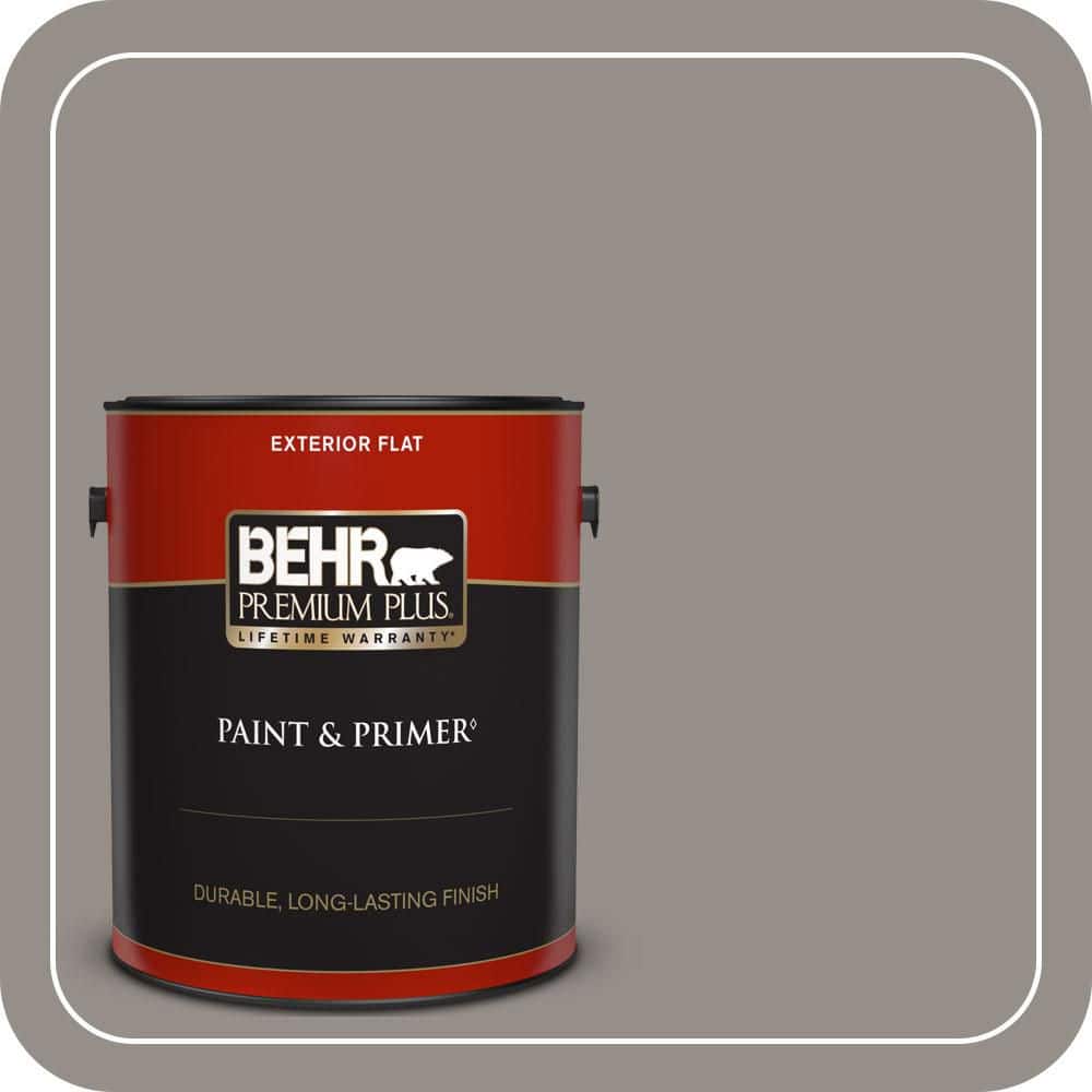 BEHR PREMIUM PLUS 1 gal. #QE-59 Water Tower Flat Exterior Paint & Primer