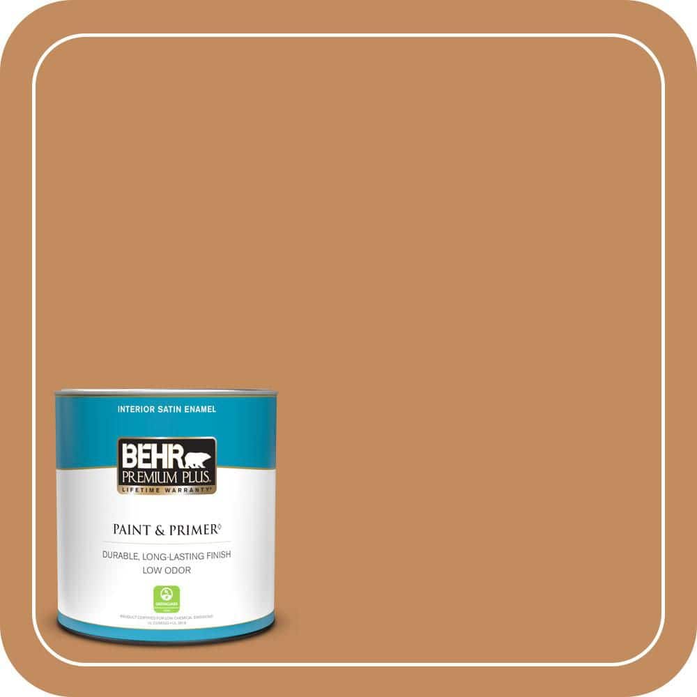 BEHR PREMIUM PLUS #PPU3-13 Glazed Ginger Enamel Low Odor & Primer (1)