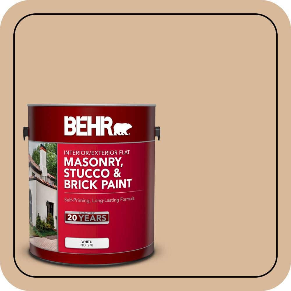 BEHR 1 gal. #S260-3 Dusty Gold Flat Interior/Exterior Masonry, Stucco and Brick Paint