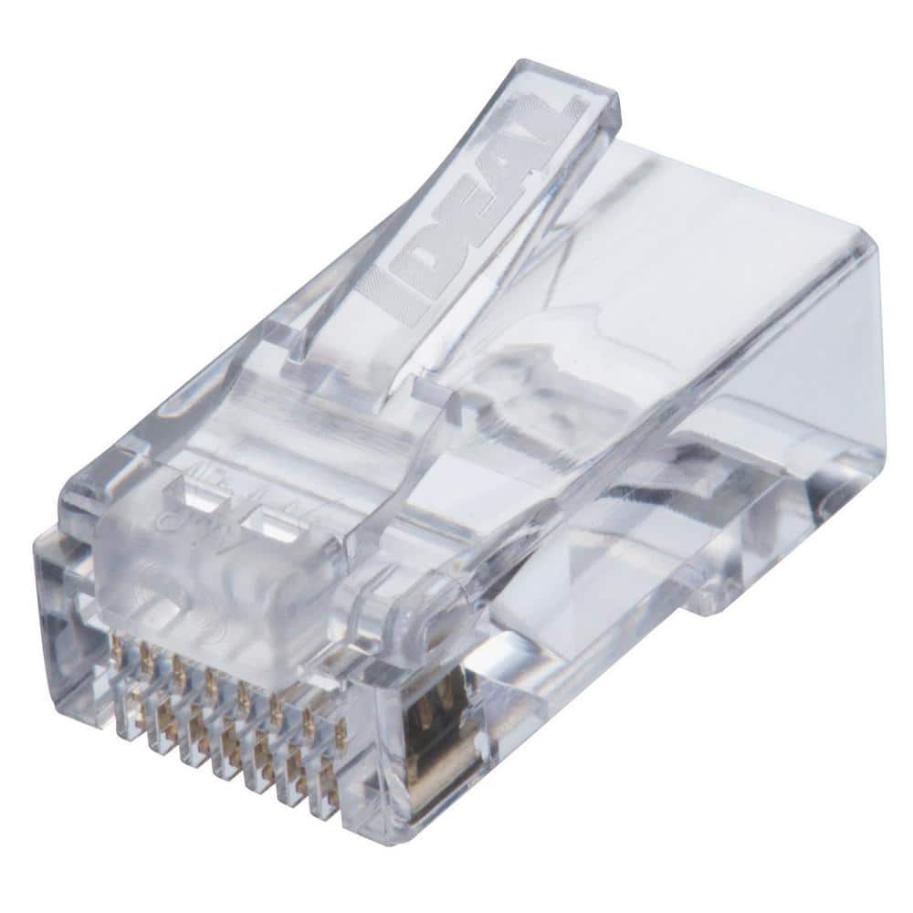 IDEAL CAT6 Feed-Thru Modular Plugs, 10/Card