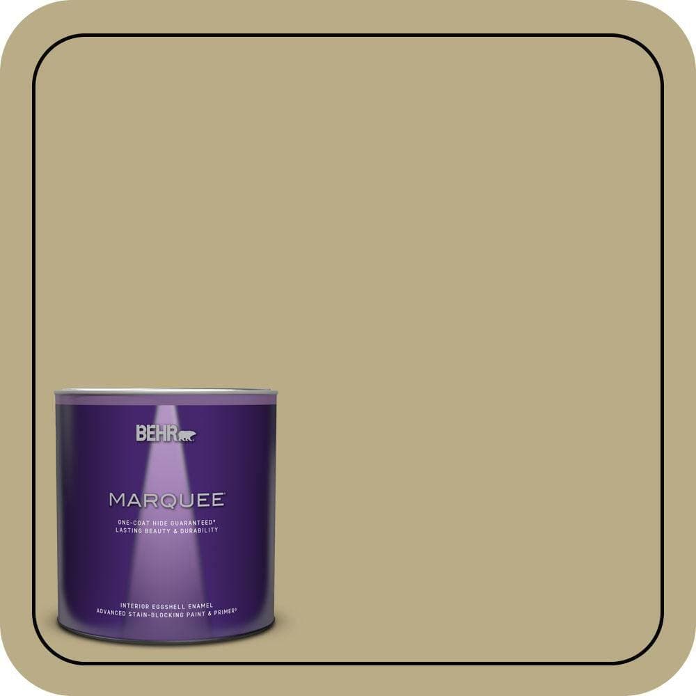 BEHR MARQUEE 1 qt. #S330-4 Fennel Seed One-Coat Hide Eggshell Enamel Interior Paint & Primer