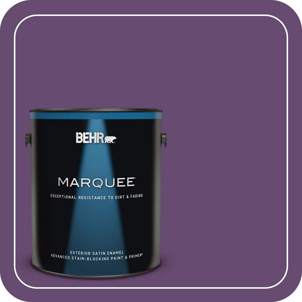 BEHR MARQUEE 1 gal. #S-G-670 Deep Violet Satin Enamel Exterior Paint & Primer (1)
