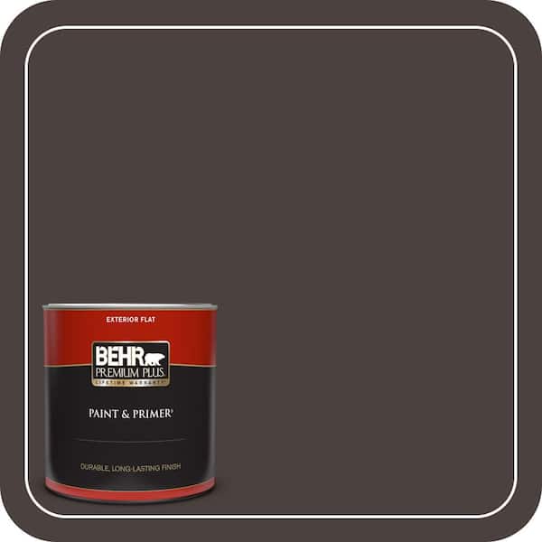 BEHR PREMIUM PLUS 1 qt. #PPU5-20 Sweet Molasses Flat Exterior Paint & Primer (2)