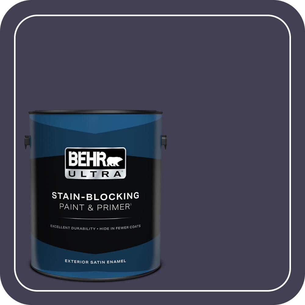 BEHR ULTRA 1 gal. #MQ5-39 Artistic License Satin Enamel Exterior Paint & Primer