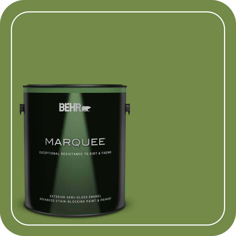 BEHR MARQUEE 1 gal. #S-H-420 Shamrock Semi-Gloss Enamel Exterior Paint & Primer