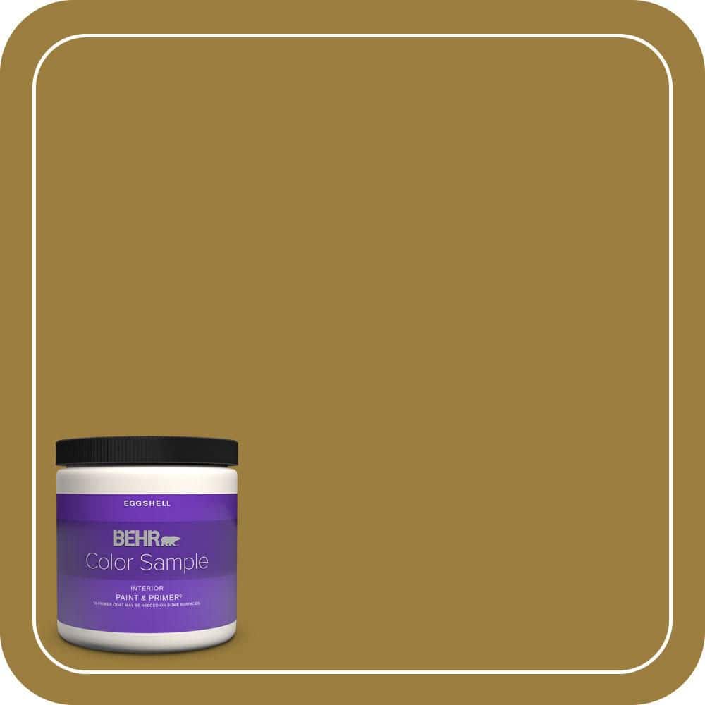 BEHR PREMIUM PLUS 8 oz. #S-H-380 Burnished Bronze Eggshell Enamel Interior Paint & Primer Color Sample