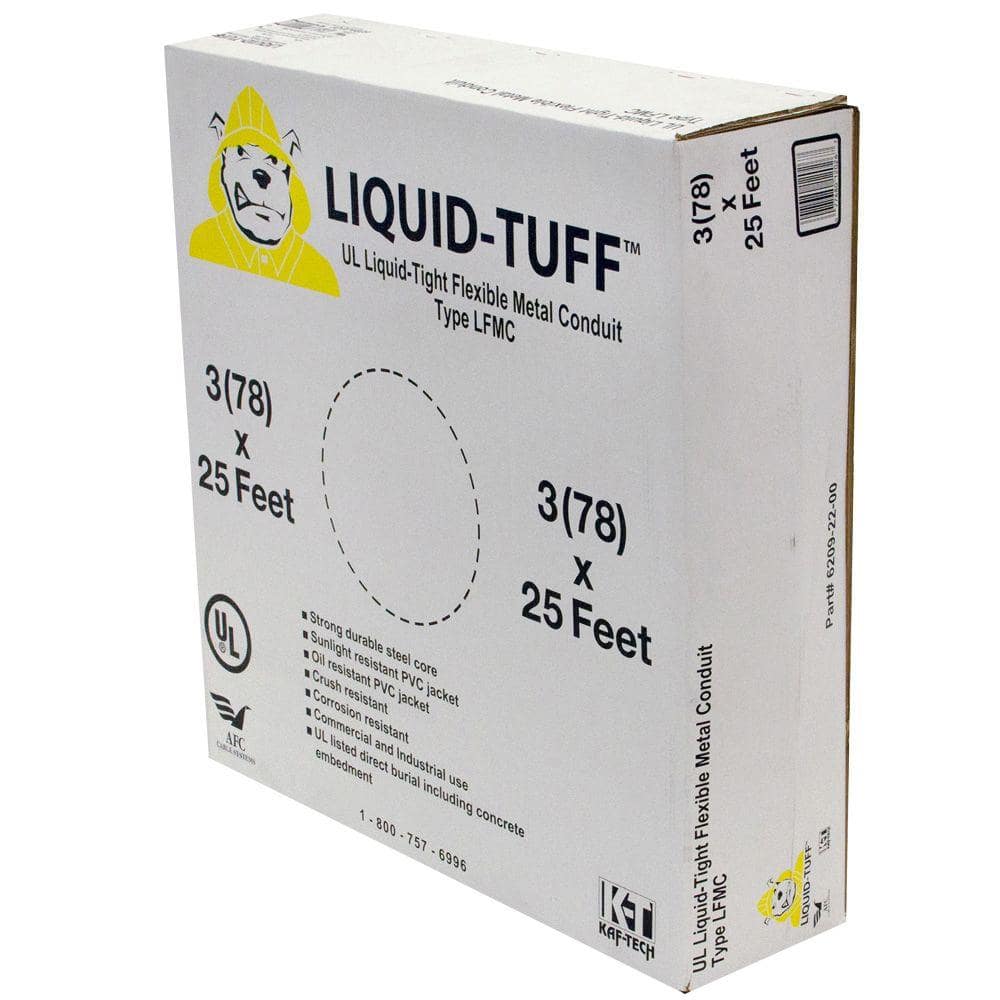 AFC Cable Systems Liquid Tight 3 in. x 25 ft. Flexible Steel Conduit