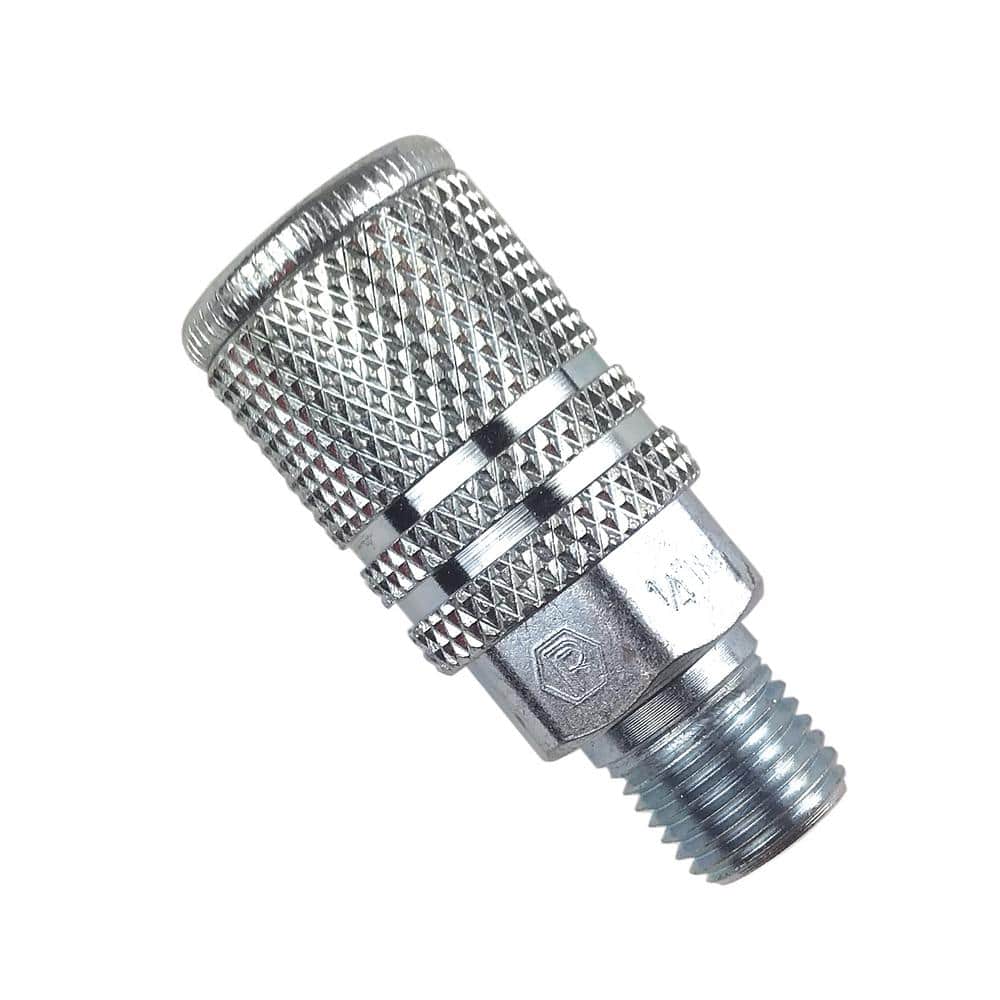 Primefit Extreme Performance 1/4 in. x 1/4 in. Steel Male Industrial M-Style 6-Ball Coupler (10-Pack) (3)