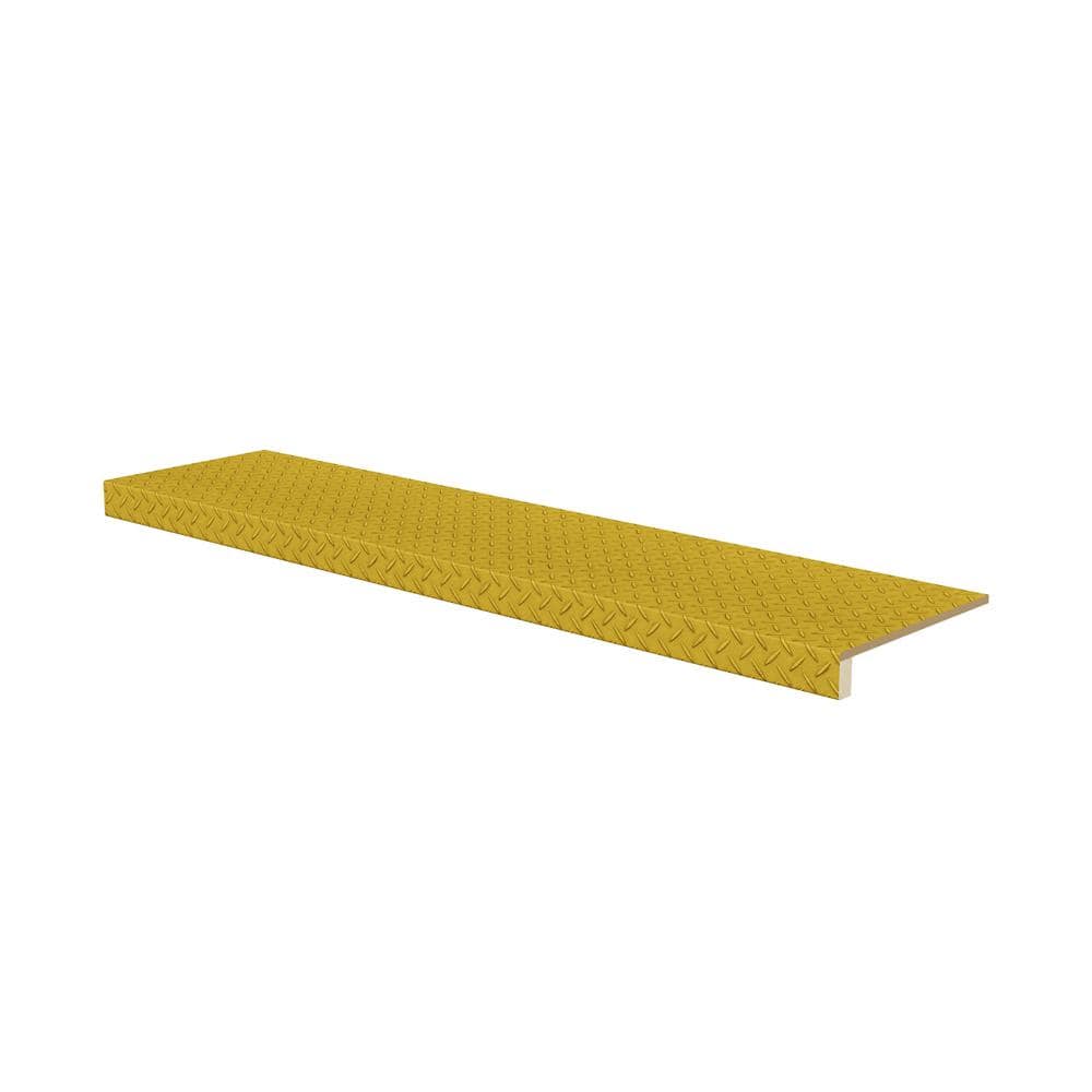Stairtek Laminate Diamond Plate 0.375 in. x 11.5 in. x 48 in. Yellow No Return Plain Cut Tread (1)