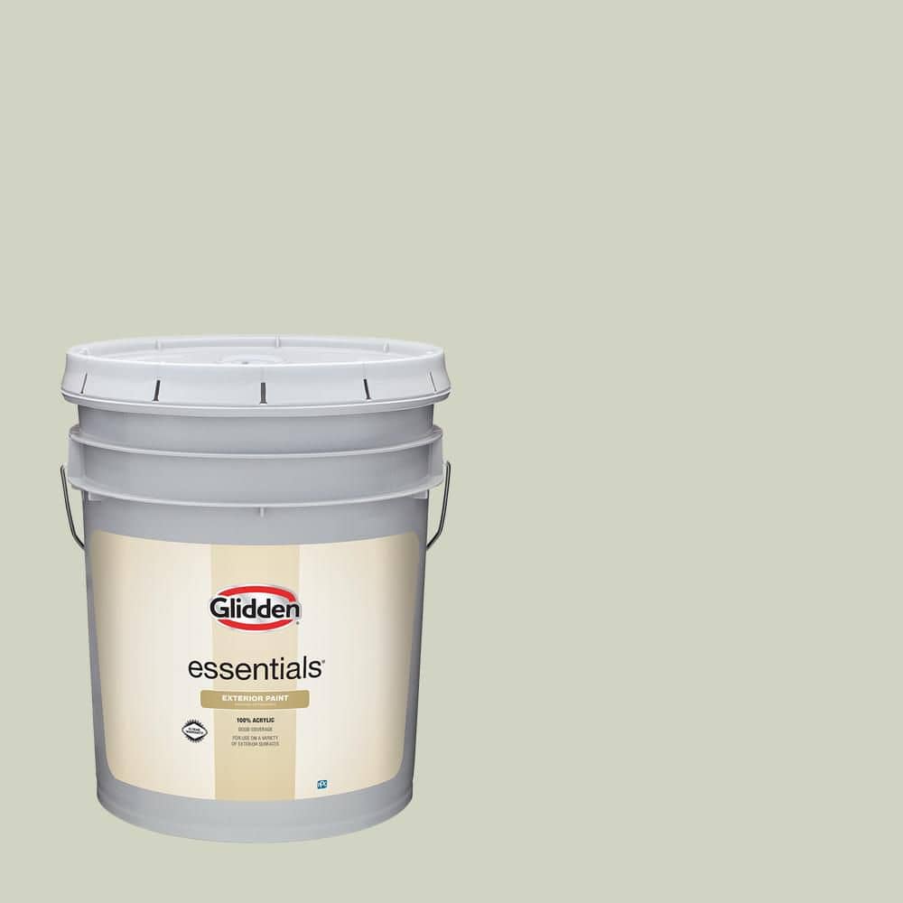 Glidden Essentials 5 gal. PPG1125-2 White Sage Flat Exterior Paint