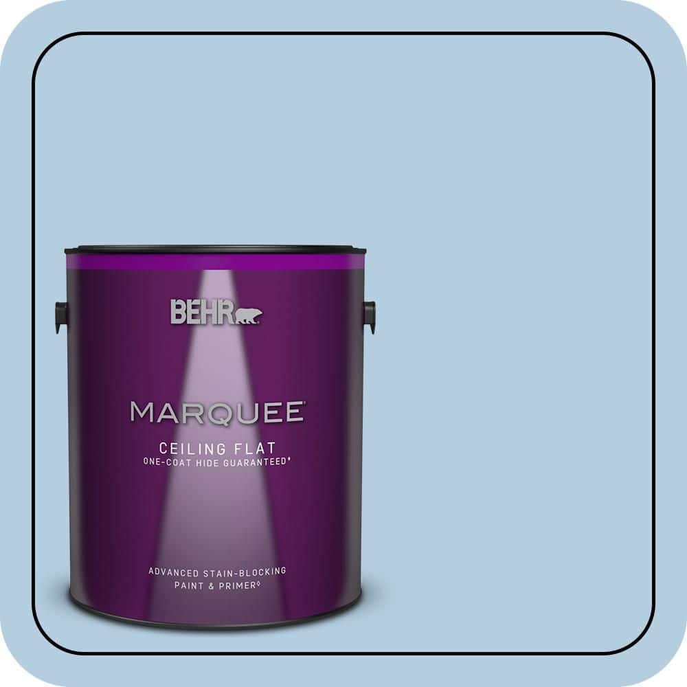 BEHR MARQUEE 1 gal. #PPU14-14 Crystal Waters Ceiling Flat Interior Paint & Primer