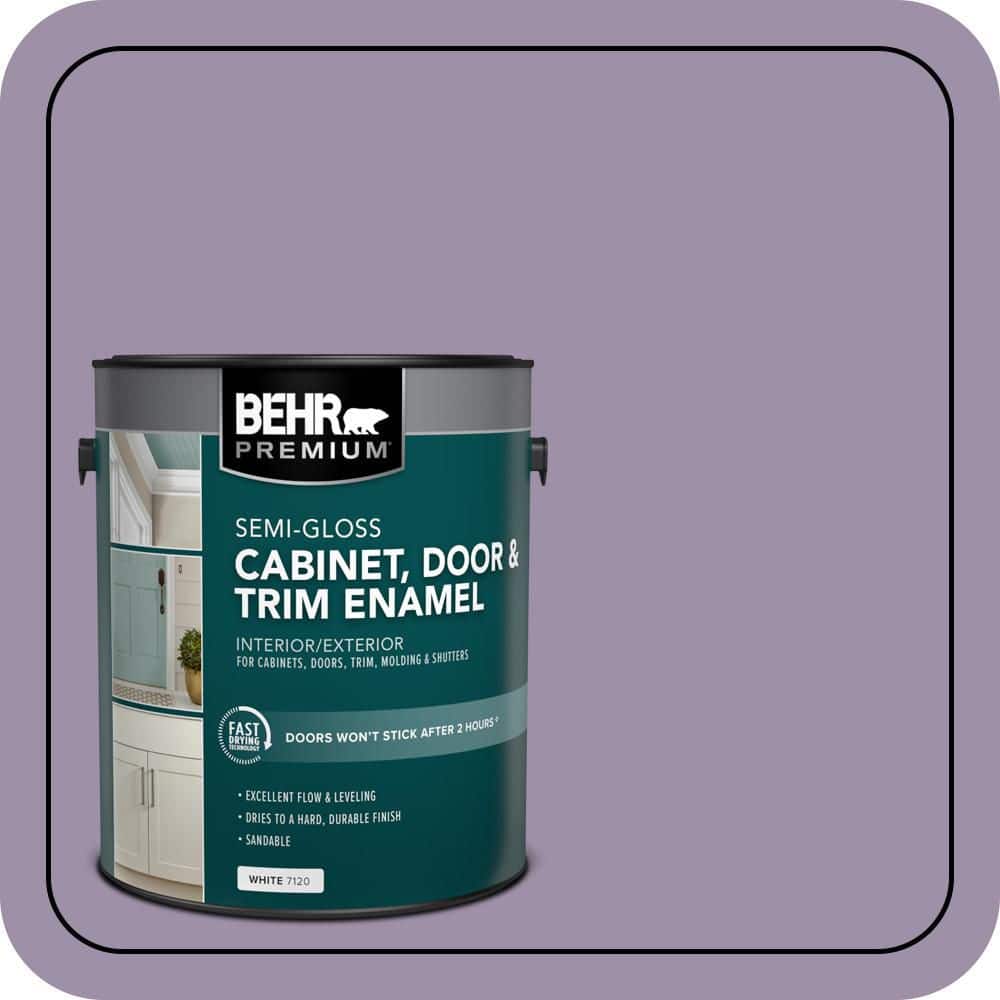 BEHR PREMIUM 1 gal. #S100-4 Ancestry Violet Semi-Gloss Enamel Interior/Exterior Cabinet, Door & Trim Paint