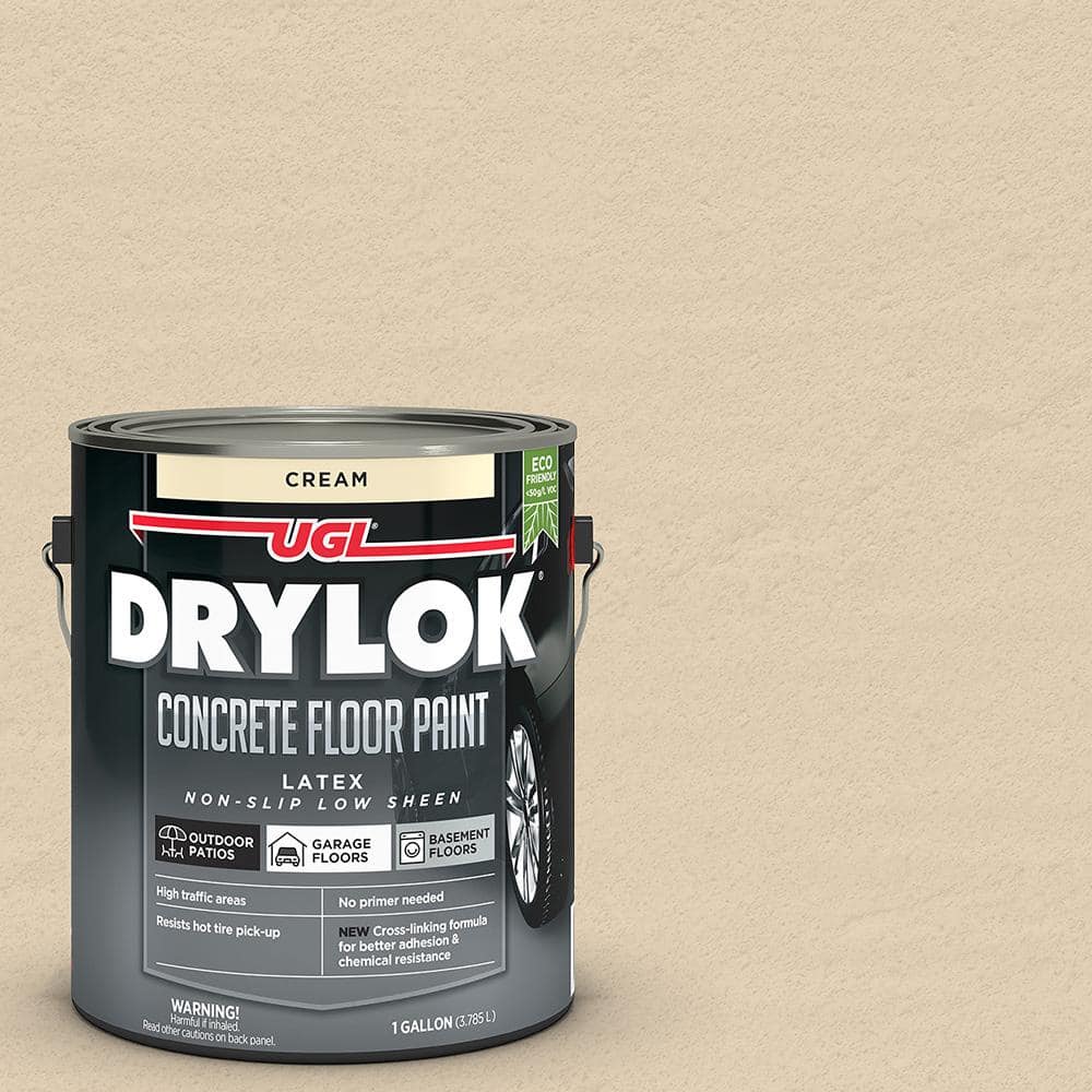 DRYLOK 1 gal. Cream Low Sheen Latex Interior/Exterior Concrete Floor Paint (2)