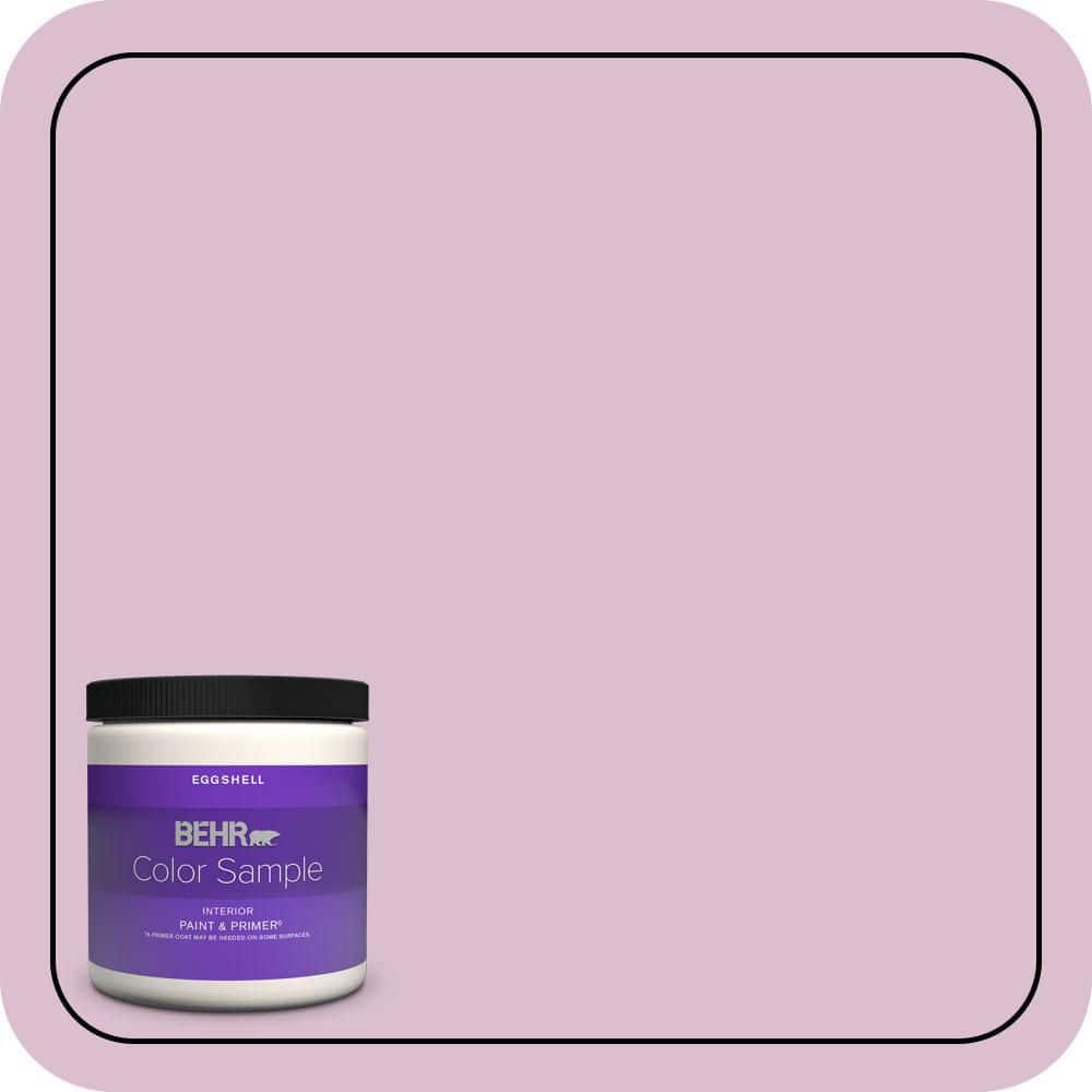 BEHR PREMIUM PLUS 8 oz. #690C-3 Delicate Bloom Eggshell Enamel Interior Paint & Primer Color Sample