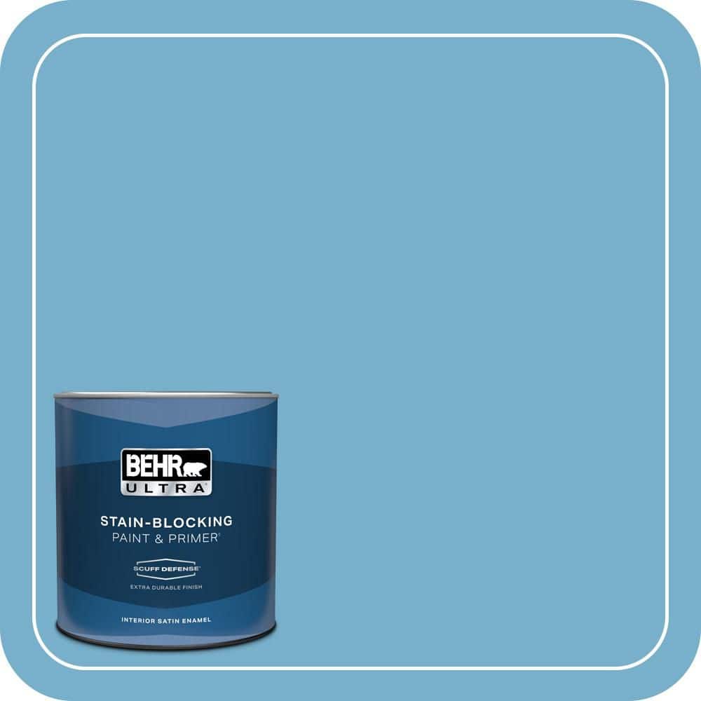 BEHR ULTRA 1 qt. #550D-5 Ocean Cruise Extra Durable Satin Enamel Interior Paint & Primer