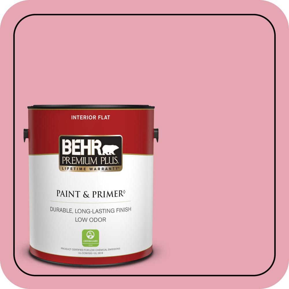 BEHR PREMIUM PLUS 1 gal. #P140-3 Love at First Sight Flat Low Odor Interior Paint & Primer (1)