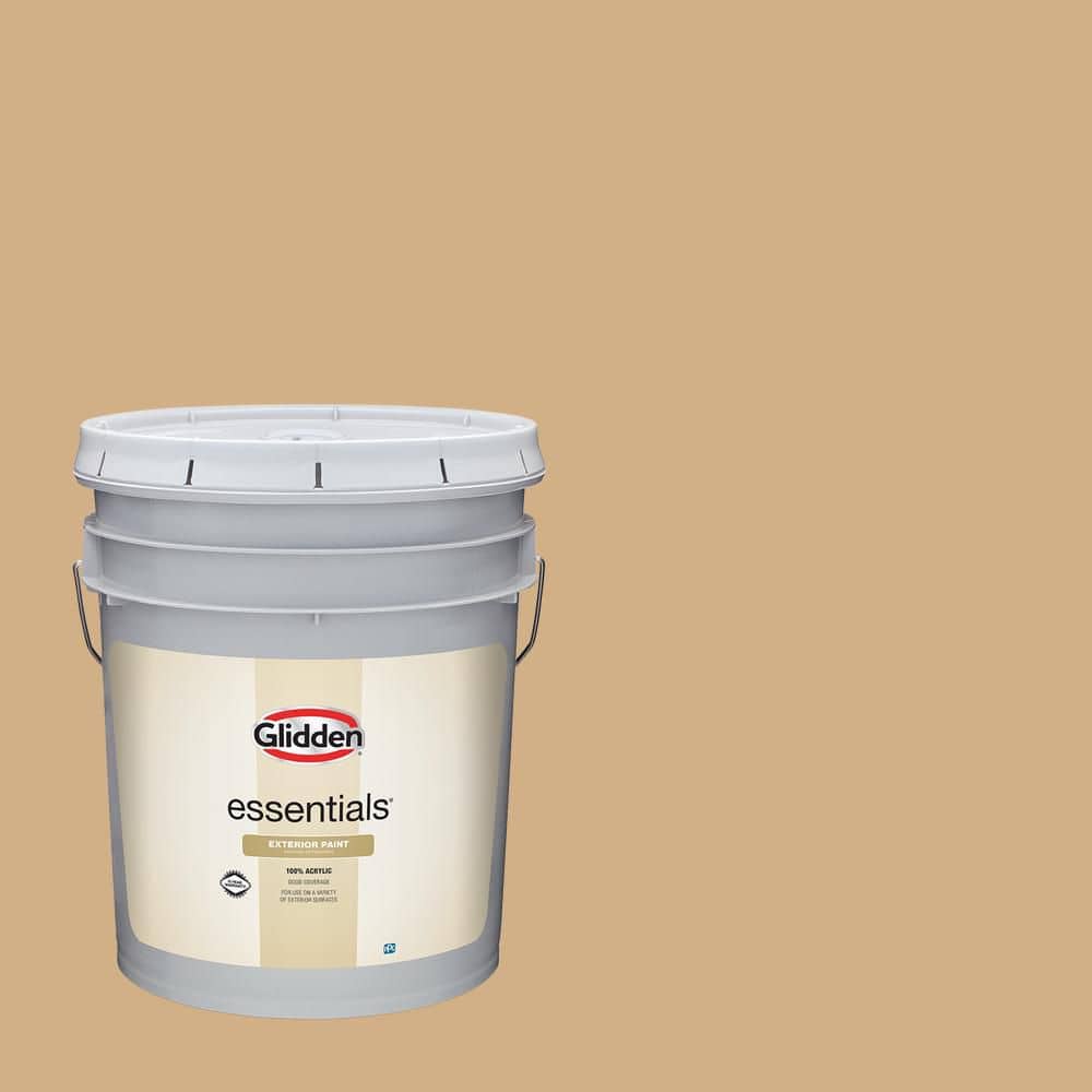 Glidden Essentials 5-gal. PPG1087-5 Cracker Bitz Flat Exterior Paint
