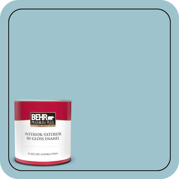 BEHR PREMIUM PLUS #ICC-99 Alluring Blue Enamel Low Odor & Primer (3)