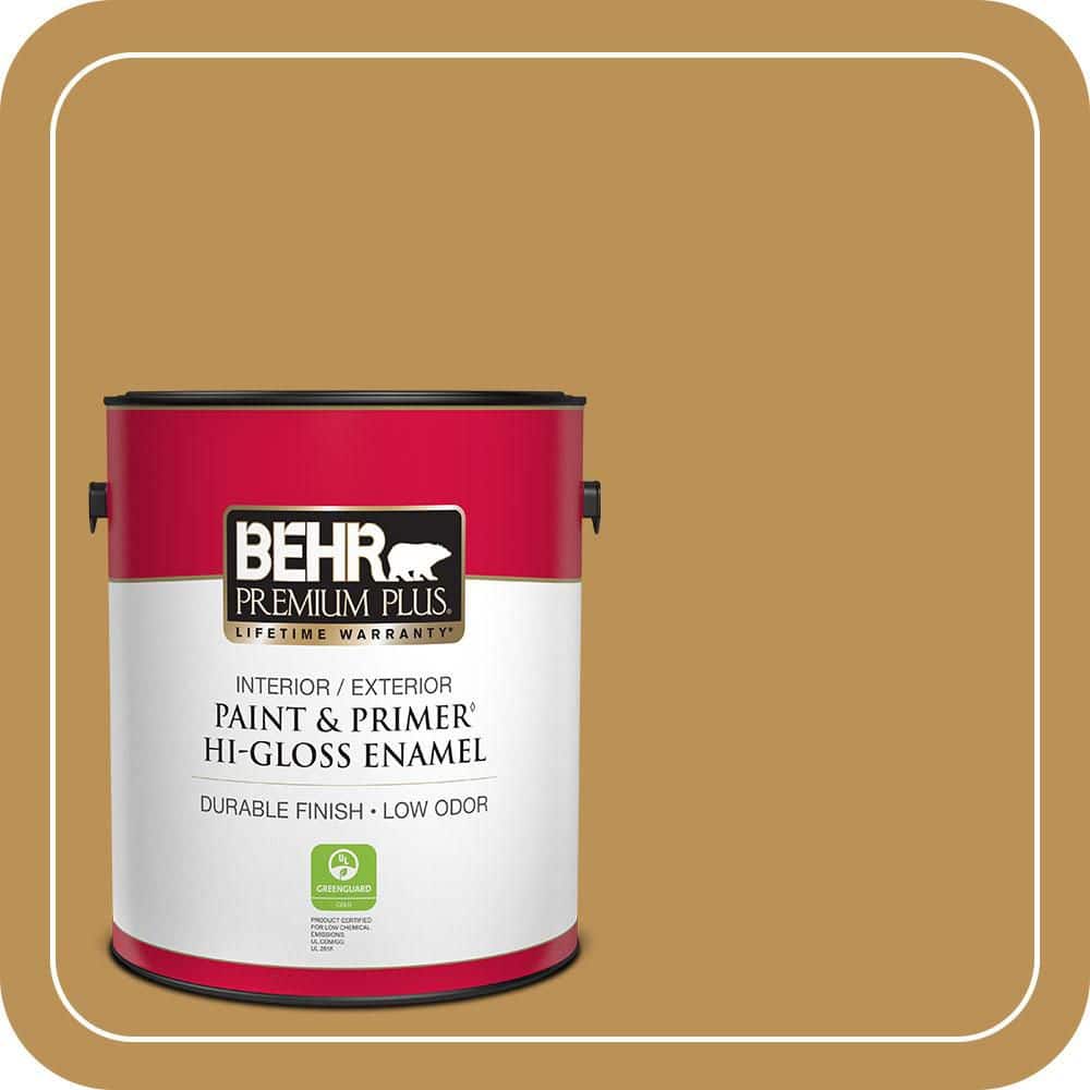 BEHR PREMIUM PLUS 1 gal. #MQ4-07 Radiance Hi-Gloss Enamel Interior/Exterior Paint & Primer (1)