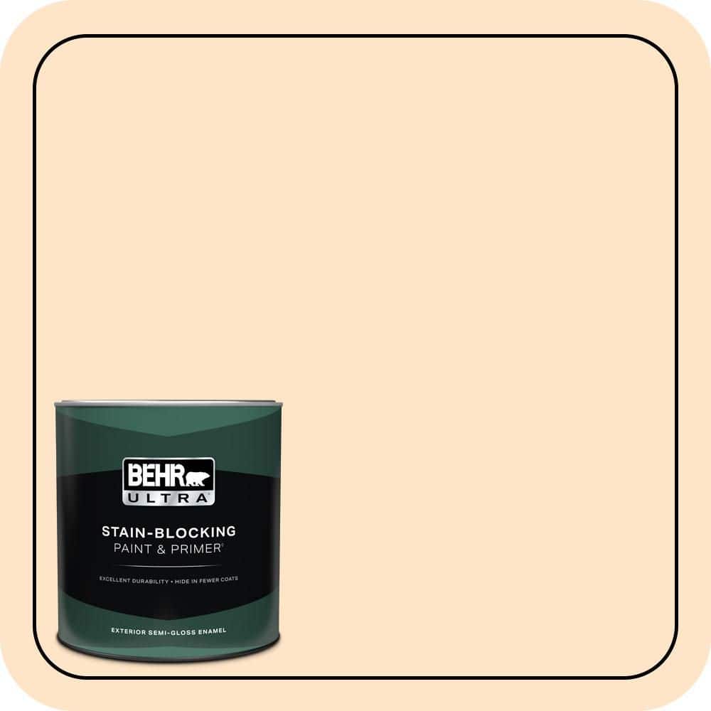 BEHR ULTRA 1 qt. #P230-2 Sour Tarts Semi-Gloss Enamel Exterior Paint & Primer