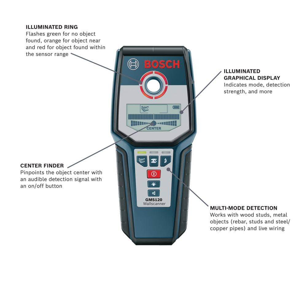 Bosch Digital Wall Scanner with Modes for Wood, Metal, and AC Wiring (2)