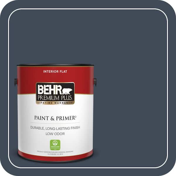 BEHR PREMIUM PLUS #PPF-58 Dark Night Enamel Low Odor & Primer (2)
