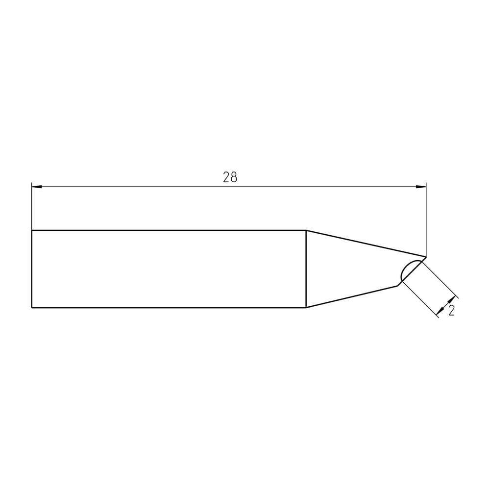 Weller RT Ultra Active Soldering Tip, Gullwing, 2.0 mm (2)