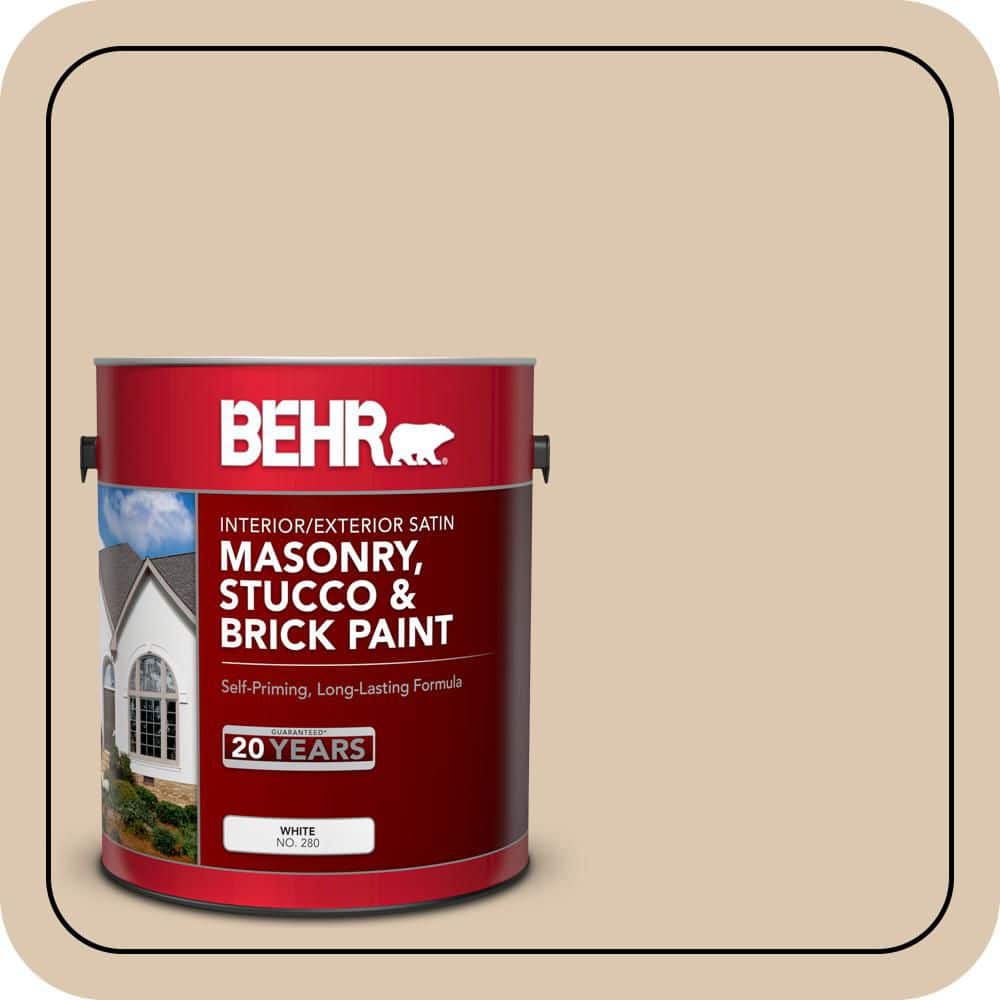 BEHR 5 gal. #N270-2 Lentil Satin Interior/Exterior Masonry, Stucco and Brick Paint