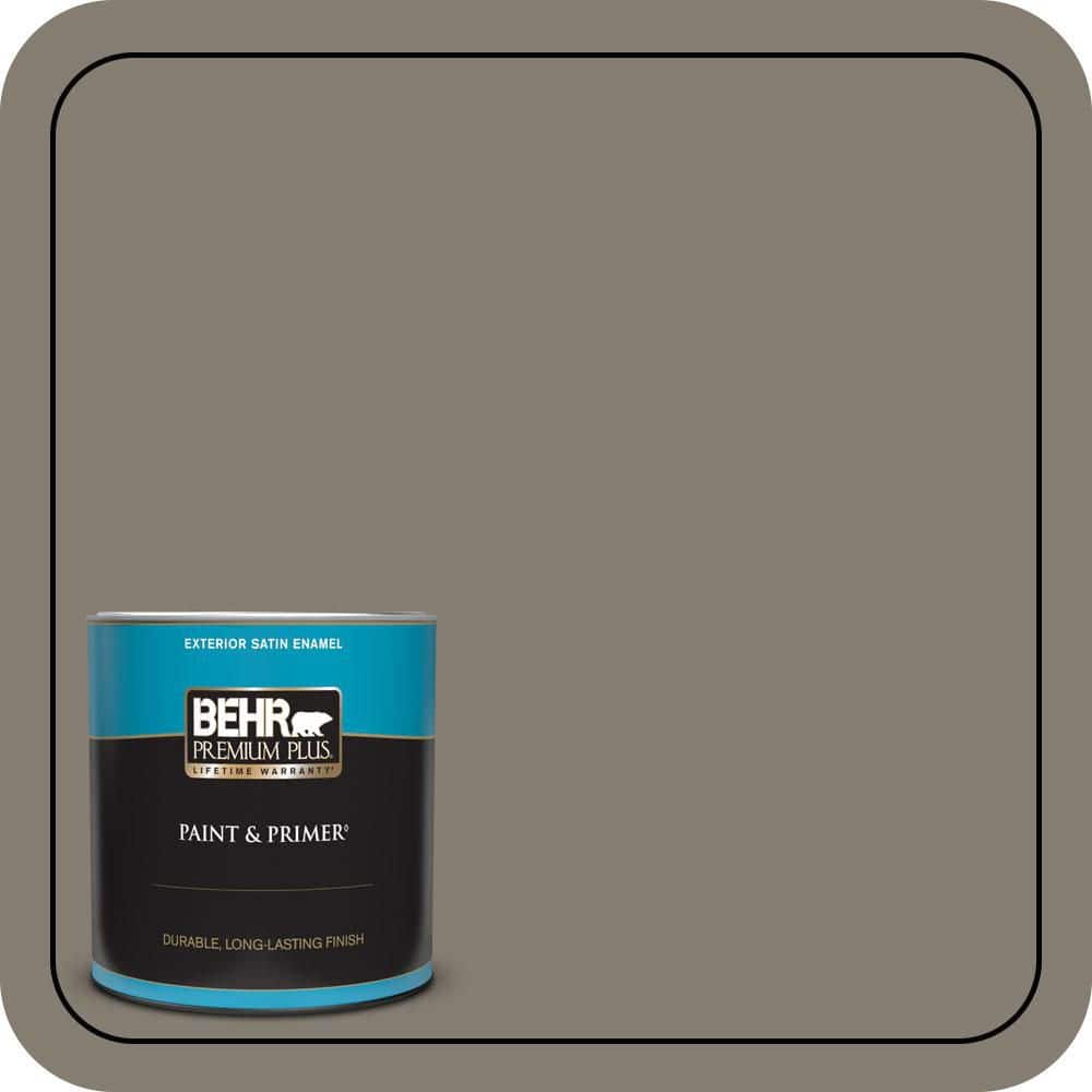 BEHR PREMIUM PLUS 1 qt. #MQ2-53 Smoky Trout Satin Enamel Exterior Paint & Primer