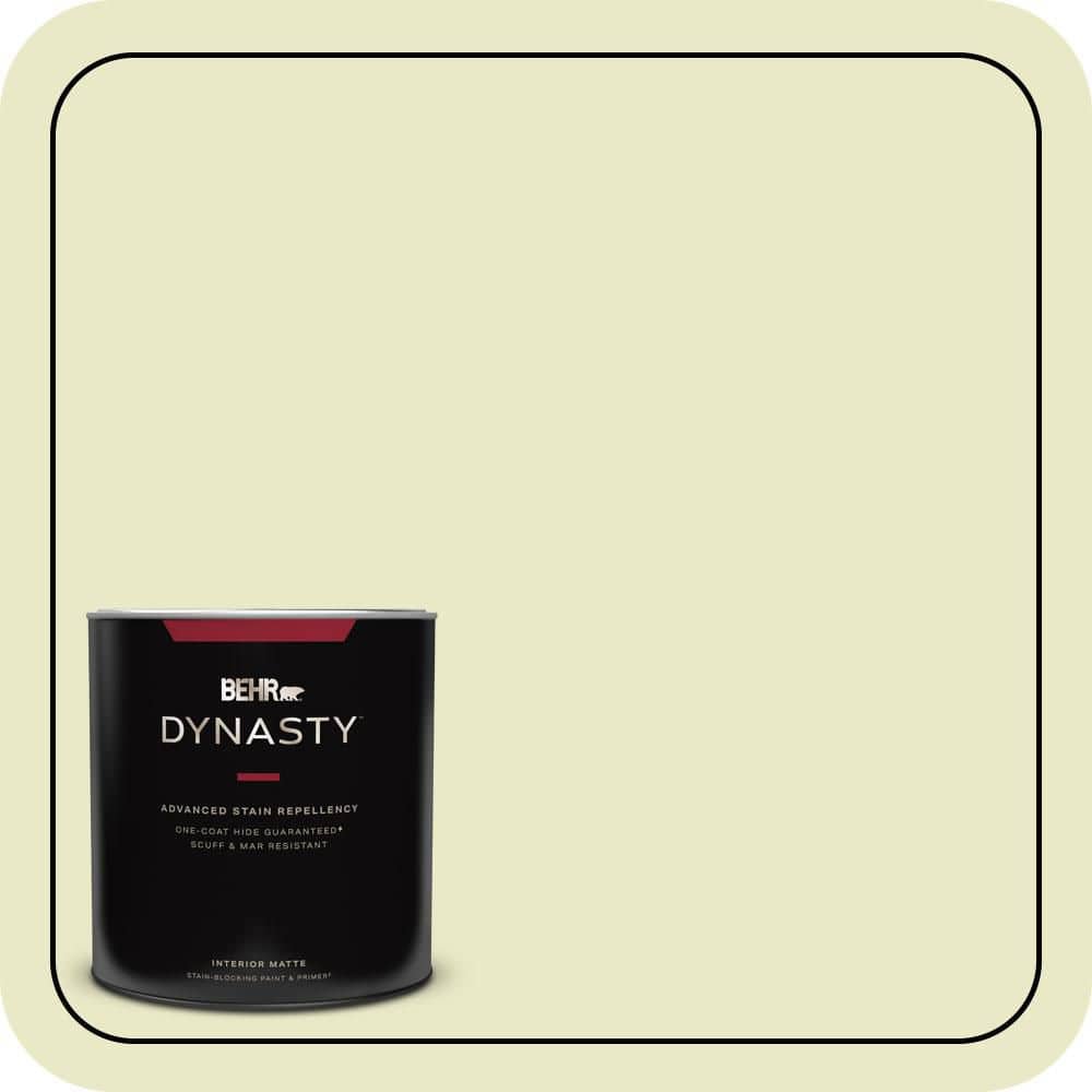 BEHR DYNASTY 1 qt. #PPU9-16 Pale Celery Matte Interior Stain-Blocking Paint & Primer