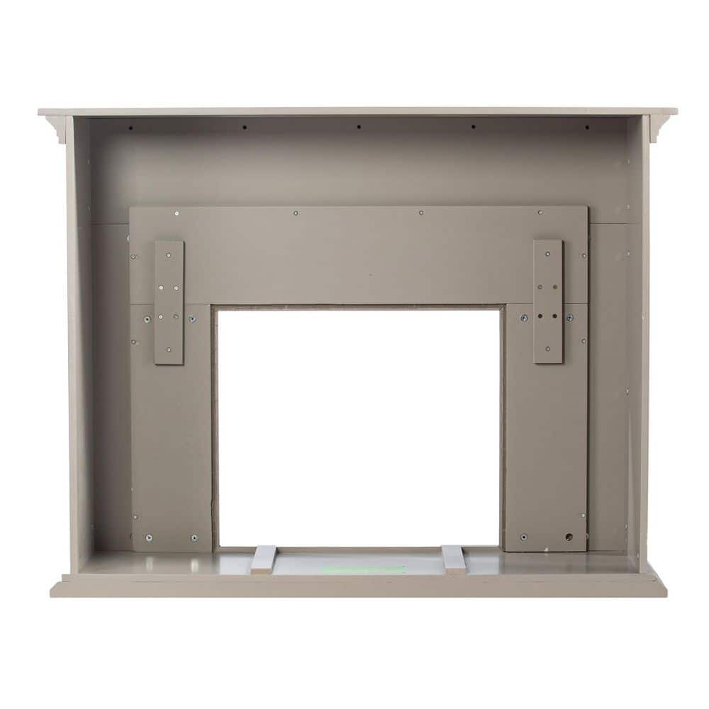 SEI FURNITURE Torlington 50 in. Freestanding Marble Tiled Touch Screen Electric Fireplace in Gray (3)