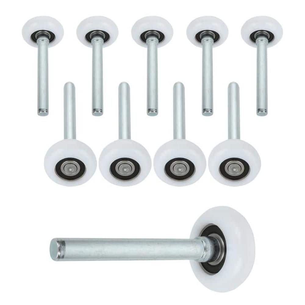 Unbranded 1.8 in. Flat Round Quiet Nylon Garage Door Roller Heavy Duty Sealed Ball Bearing for Overhead Door 10 Pack (1)