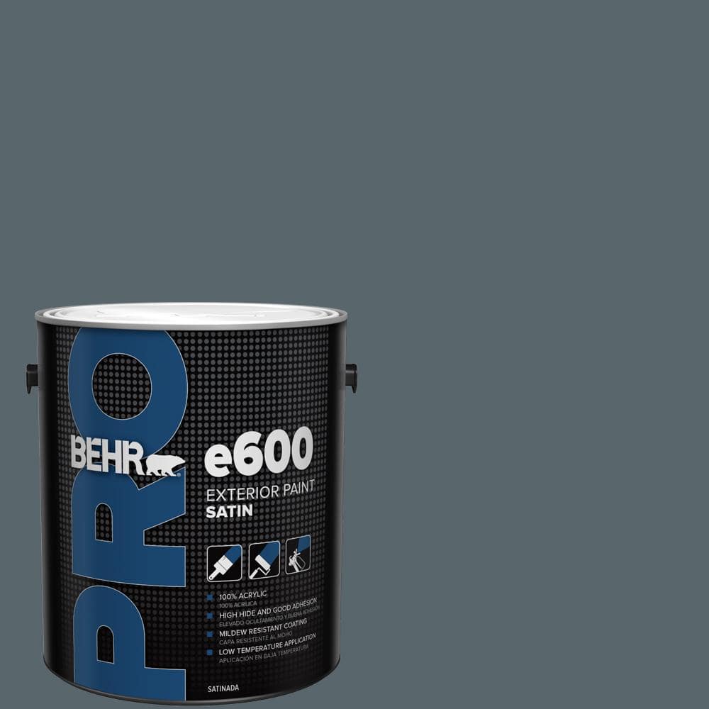 BEHR PRO 1 gal. #N470-6 Whale Gray Satin Exterior Paint