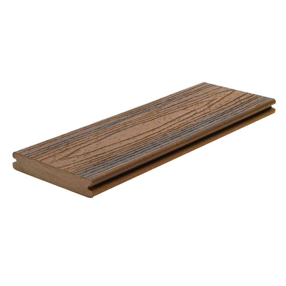 Trex Transcend 1 in. x 6 in. x 16 ft. Spiced Rum Grooved Edge Composite Deck Board (1)