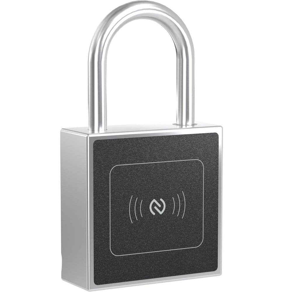 Unbranded Battery Free Smart Padlock Keyless NFC Electronic Lock SS304 Steel Waterproof Outdoor Gate Fence Bicycle Lock (1)
