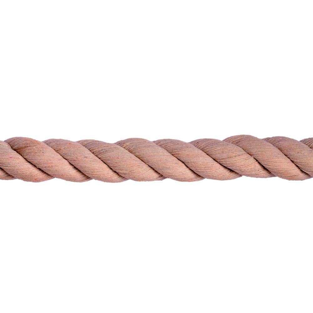 KingCord 1/2 in. x 200 ft. Cotton Twisted Rope 3-Strand, Natural (3)