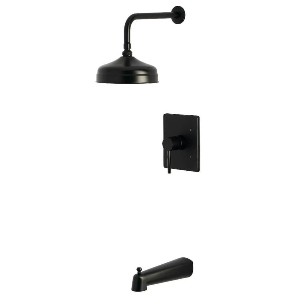 Kingston Brass Concord 1-Handle 1-Spray Tub and Shower Faucet 1.8 GPM in Matte Black (1)